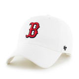 Boston Red Sox white baseball cap with red embroidered B logo, curved brim, ’47 brand