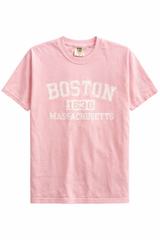 Classic Comfort Colors Boston 1630 Massachusetts T-Shirt, designed with a timeless collegiate look and soft, lived-in feel. Printed on premium Comfort Colors garment-dyed cotton. Perfect Boston souvenir tee.