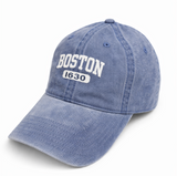 Boston 1630 embroidered adjustable cap in Navy
