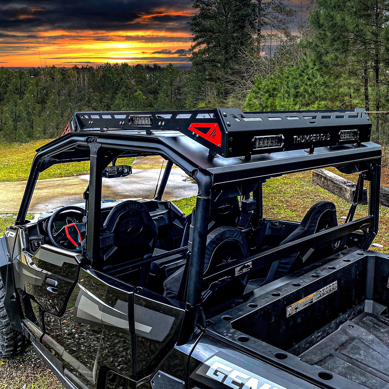 General Rack Polaris General 4 (Crew) Level 3 Audio Roof & Rack by Thumper Fab ...