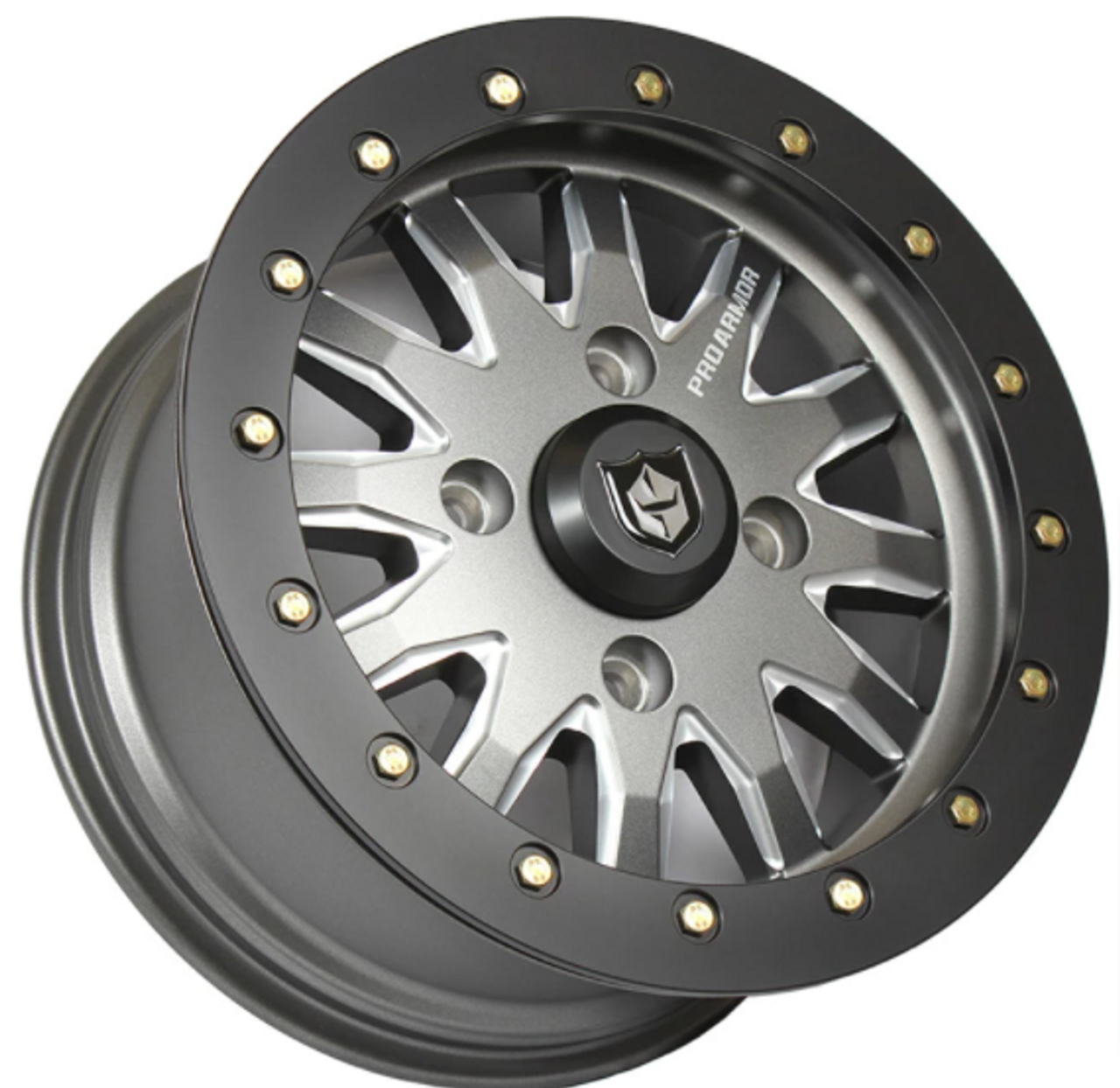 Polaris General Wheel Halo Milled 15x7 Pro Armor P15078HMBLXepg