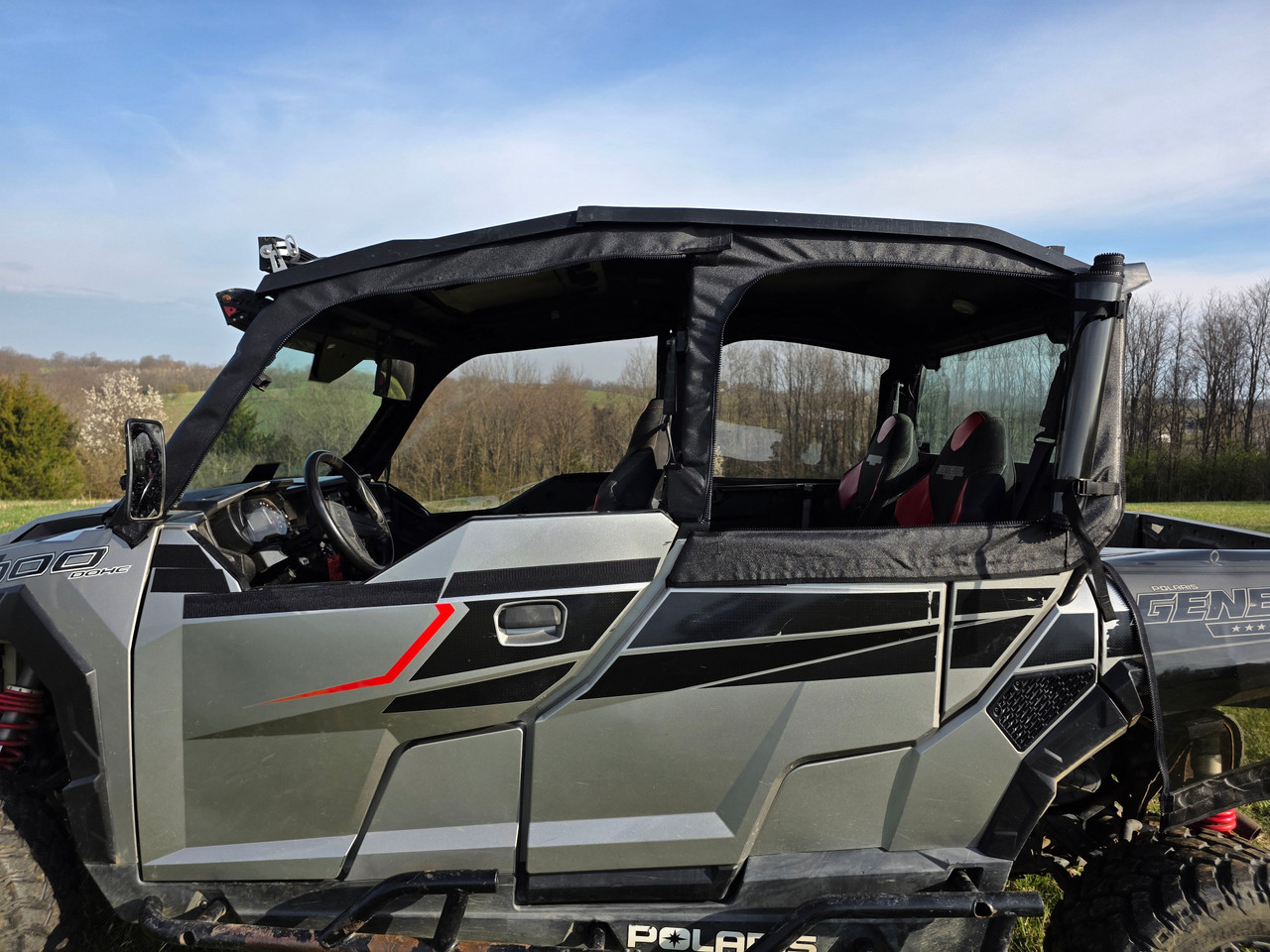 Polaris General Crew Full Cab Enclosure for Hard Windshield by 3
