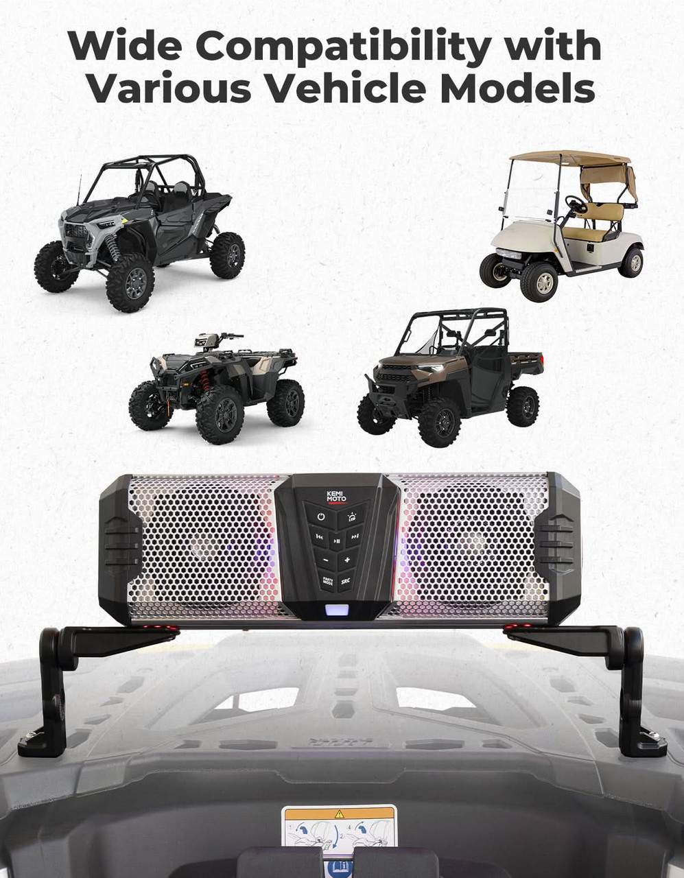Polaris General Midnight Soundbar Bracket by Kemimoto - B0111