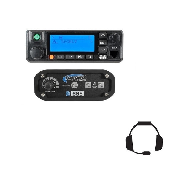 Polaris General 2-Person - 696 Complete Communication System - with Ultimate Headsets by Rugged Radios