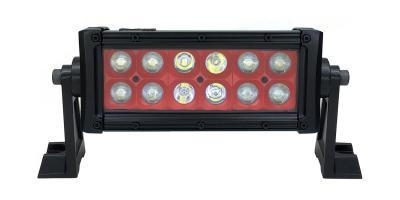 Polaris General 8 Inch Led Light Bar Dual Row 36 Watt Combo Red Reflector Ultra Color Series by Quake LED