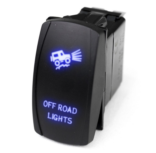 Polaris General Rocker Switch w/ Blue LED Radiance Off-road Lights by Race Sport Lighting