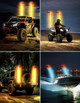 Polaris General 2Pcs 5ft UTV Whip Lights with Spring Bases by Kemimoto