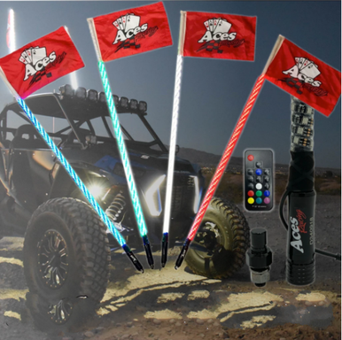 m*a様 ASHANKS カーボンファイバー電動スライダー120cm Polaris General 200 COMBINATION DELUXE LIGHTED WHIPS-epg by Aces