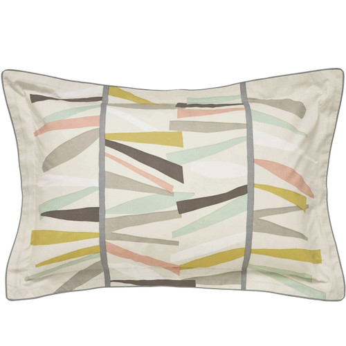 Scion Tetra Oxford Pillowcase, Hessian And Mint