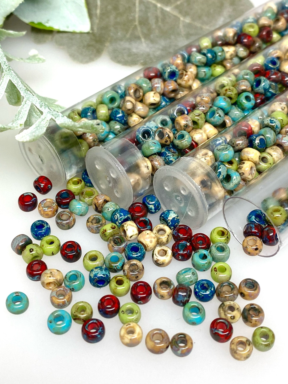 Chevron Beads, 6/0 Seed Beads, Glass Beads~ Mixed Beads 20grams per pack