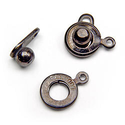 Snap Clasp - Premium Series - Gunmetal - MidwestBeads