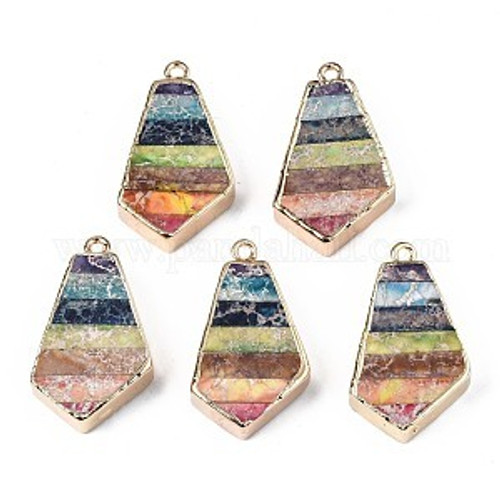 Rainbow Imperial Jasper pendants - 1pc.