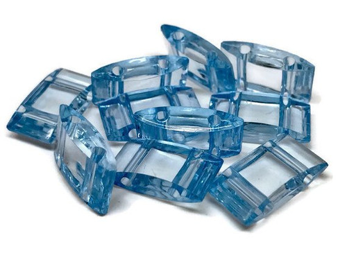 Acrylic Carrier Beads - Sky Blue