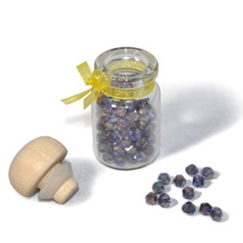3mm Thunderpolish Crystal BiCone in Bottle - 144 Pieces - Violet AB