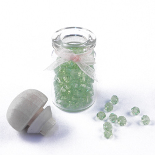 4mm Thunderpolish Crystal BiCone in Bottle - 144 Pieces - Light Olivine