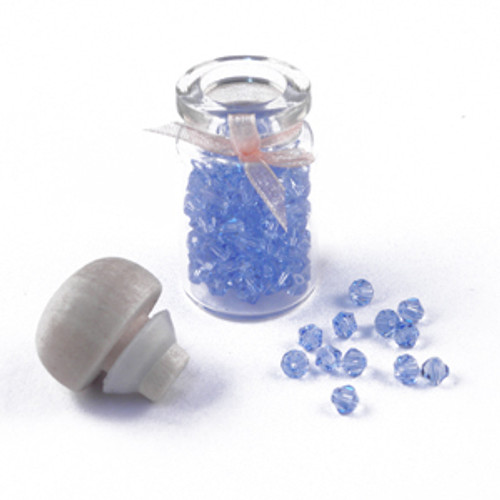 4mm Thunderpolish Crystal BiCone in Bottle - 144 Pieces - Light Sapphire