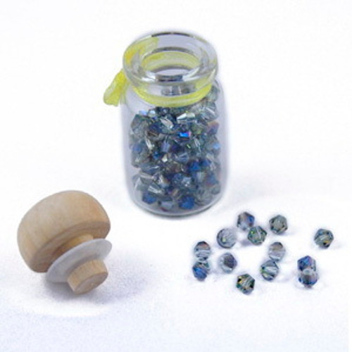 4mm Thunderpolish Crystal BiCone in Bottle - 144 Pieces - Magic Green