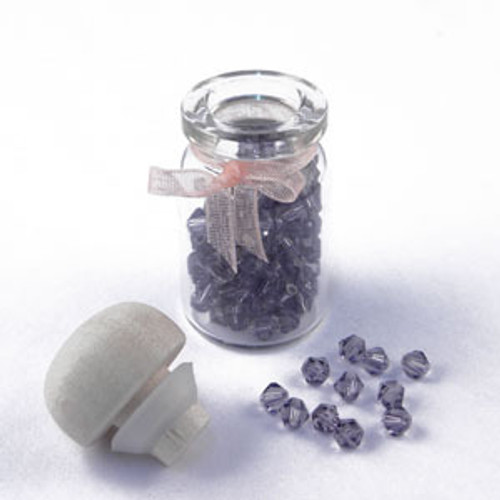 4mm Thunderpolish Crystal BiCone in Bottle - 144 Pieces - Violet