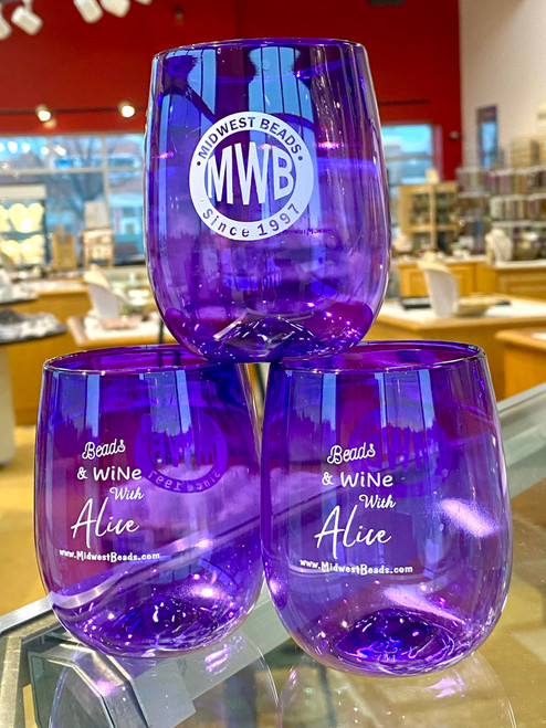 Midwest Beads Acrylic Wine Glass - 2023 Version
