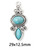 Boho Pewter / Turquoise (Resin) Charm - 80