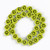 Ceramic Smiling Face Beads - Green - (10 Pcs)