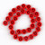 Ceramic Smiling Face Beads - Red - (10 Pcs)