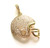 Crystal on Gold CZ Pave Football Helmet Pendant