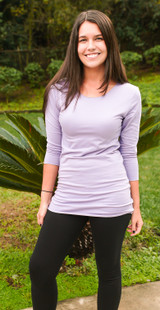 Jersey Raw Edge Tunic Jewel