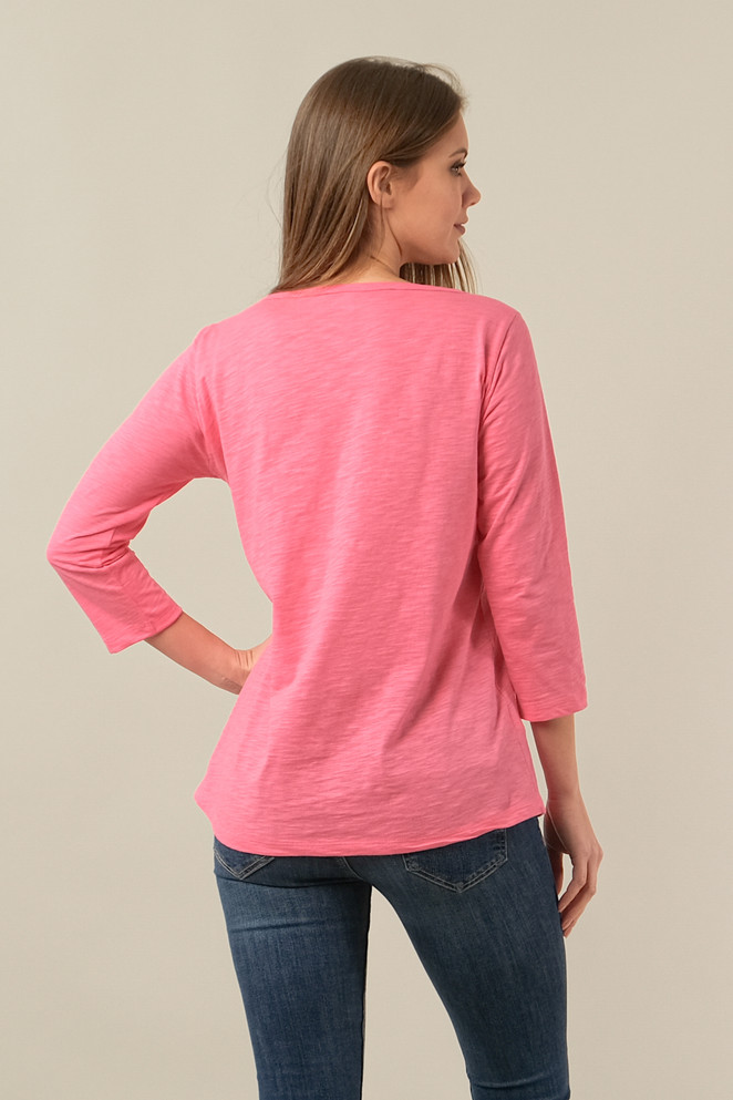 Slub Boat Neck Girlfriend Tee