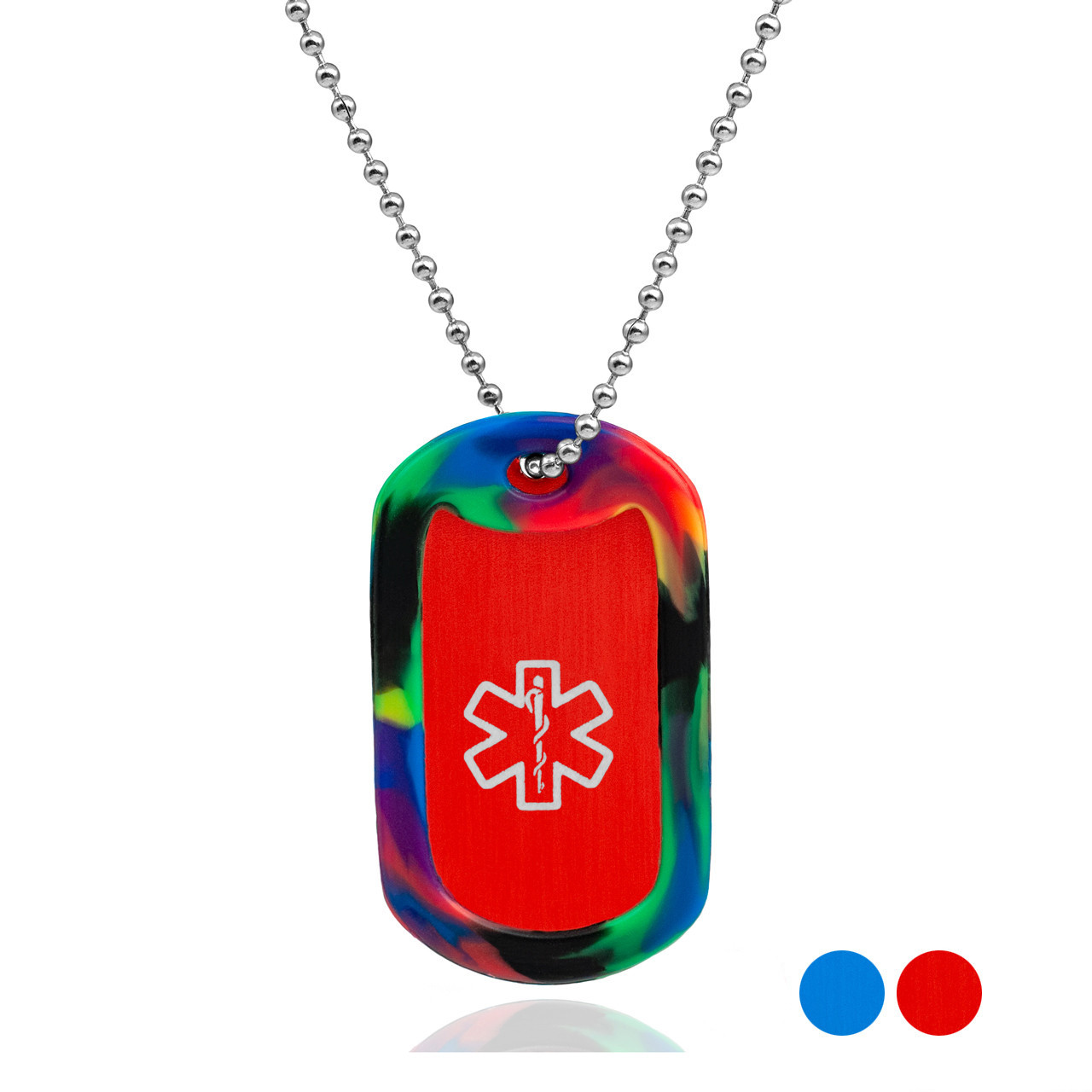 Color My World Medical Dog Tags Necklaces | Custom Engraved