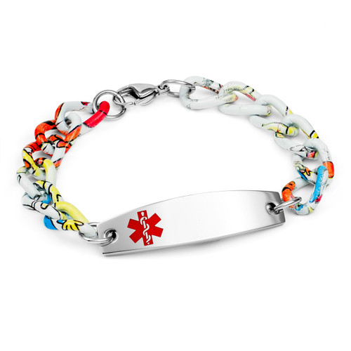 Multicolor Medical ID Bracelet for Women