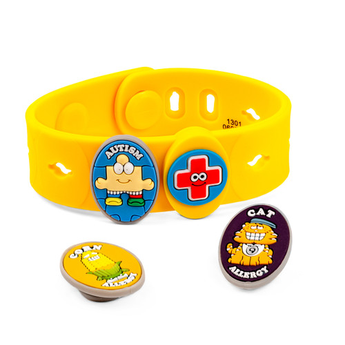Allermates Kids Bracelet for Allergy and Medical Charms