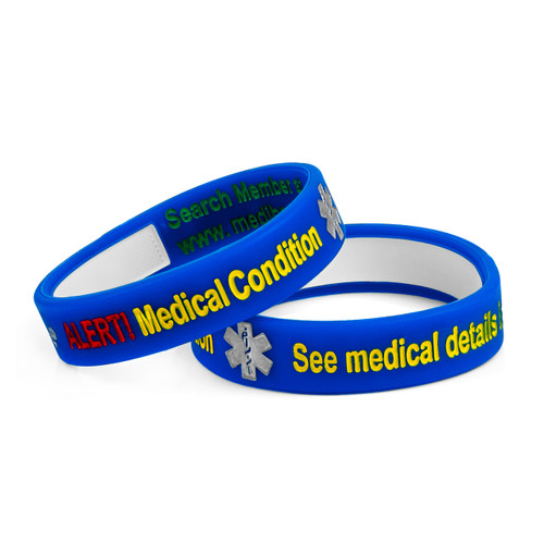 Medium Blue Mediband - Write On Bracelet