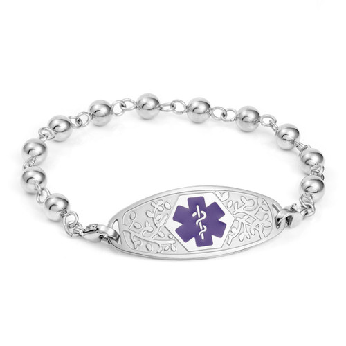 Medical Bracelet with Purple Symbol