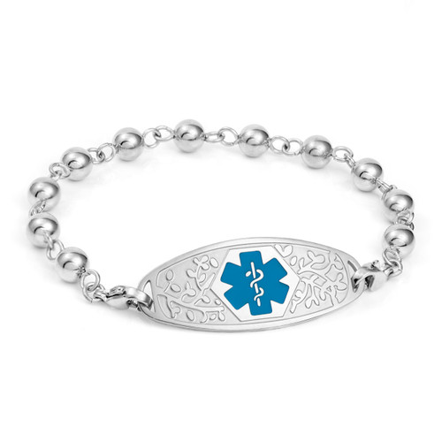 Bracelet for Women with Blue Medical Symbol