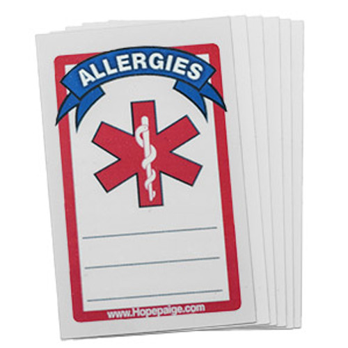 Tattoo (Write-on) - Allergies - 6 Pack - Medical ID - HSKU:9004-6