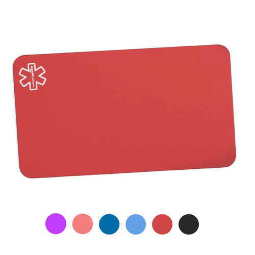 Engraved Aluminum Medical ID Wallet Card