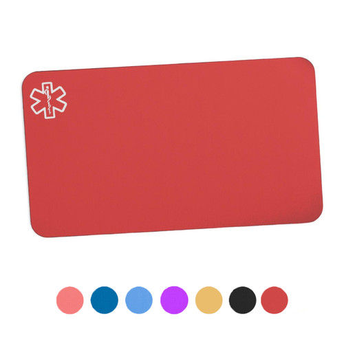 Engraved Aluminum Medical ID Wallet Card