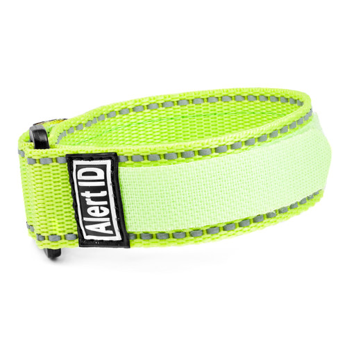 Neon Yellow Alert ID Sport Strap Adjustable 4 1/2 - 8 Inches