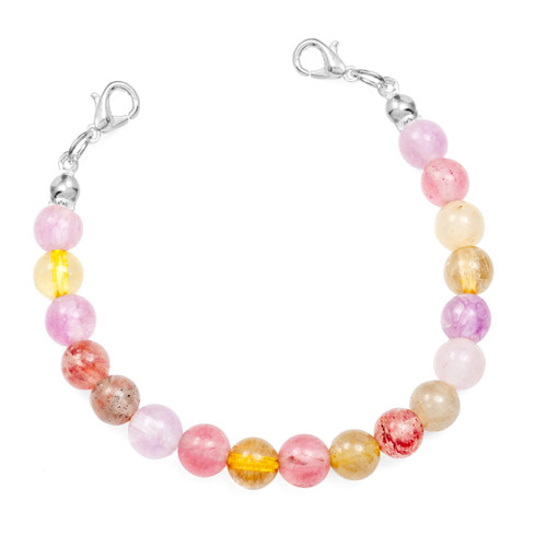 Shades of Pastel Crystal Bead Bracelet for Medical Tag