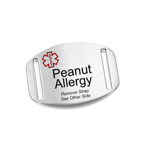 Peanut Allergy Remove Strap See Other Side Tag for Bracelets