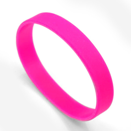 Large Neon Pink Silicone Bracelet
