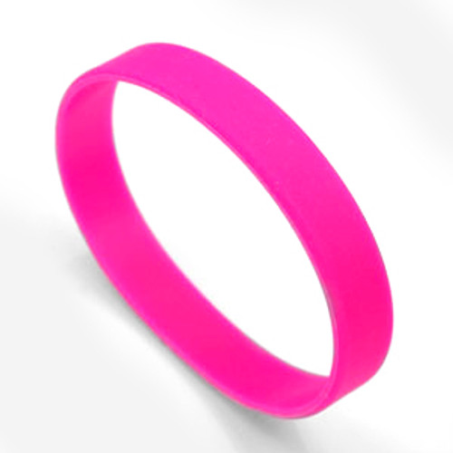 Small Neon Pink Silicone Bracelet