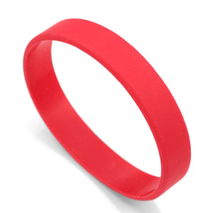 Medium Red Silicone Bracelet