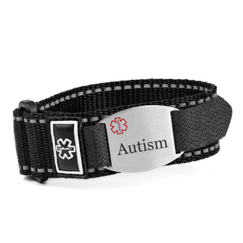 Black Sport Strap Autism Bracelet