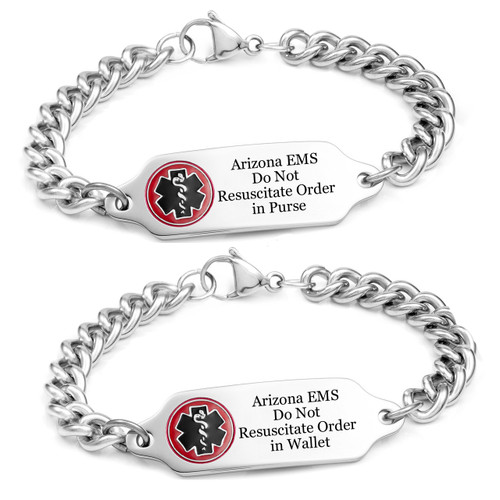 Arizona EMS Do Not Resuscitate Bracelet - DNR in Wallet or Purse