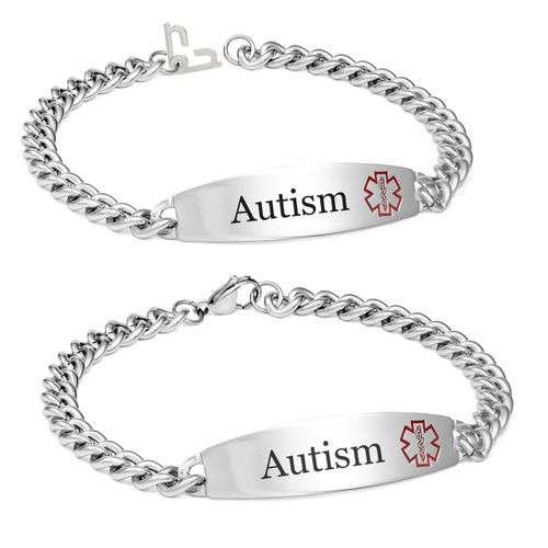 Adult Autism Bracelet with Optional Safety Clasp
