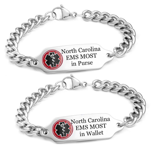 North Carolina EMS MOST Bracelet Order in Purse or Wallet