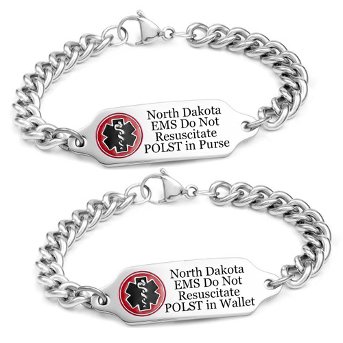 North Dakota EMS DNR POLST Bracelet Order in Purse or Wallet