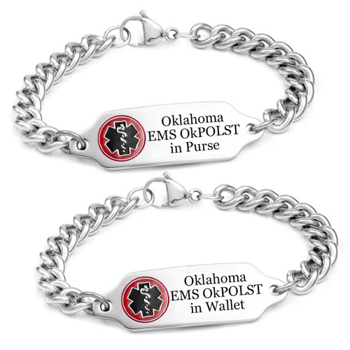 Oklahoma EMS OkPOLST Bracelet Order in Purse or Wallet